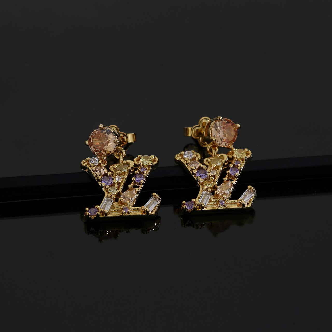 Louis Vuitton LV Logo Earrings